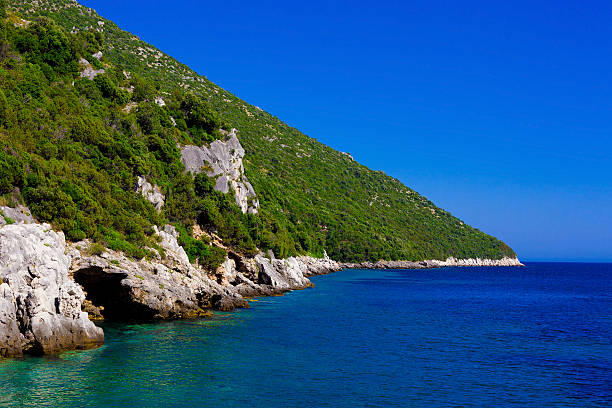 Beautiful bay in Croatia stock photo