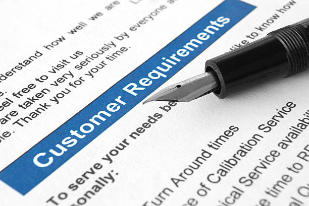 Customer requirements stock photo