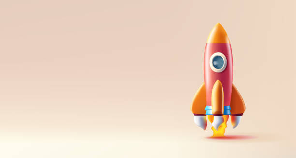 istock 3D render Illustration of red rocket, for startup business metaphore, digital icon 1600542356