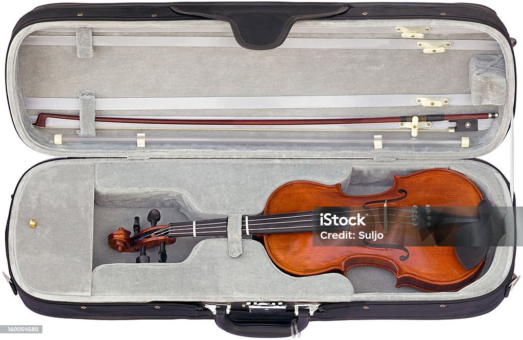 Violino la casella di ritaglio - Foto stock royalty-free di Aperto