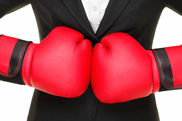 istock business concept - boxing gloves and suit 160054881
