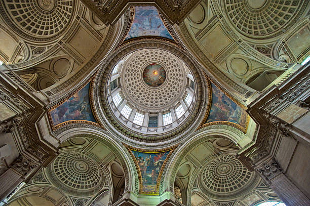 kuppel des pantheon, paris, frankreich - pantheon paris paris france france europe stock-fotos und bilder