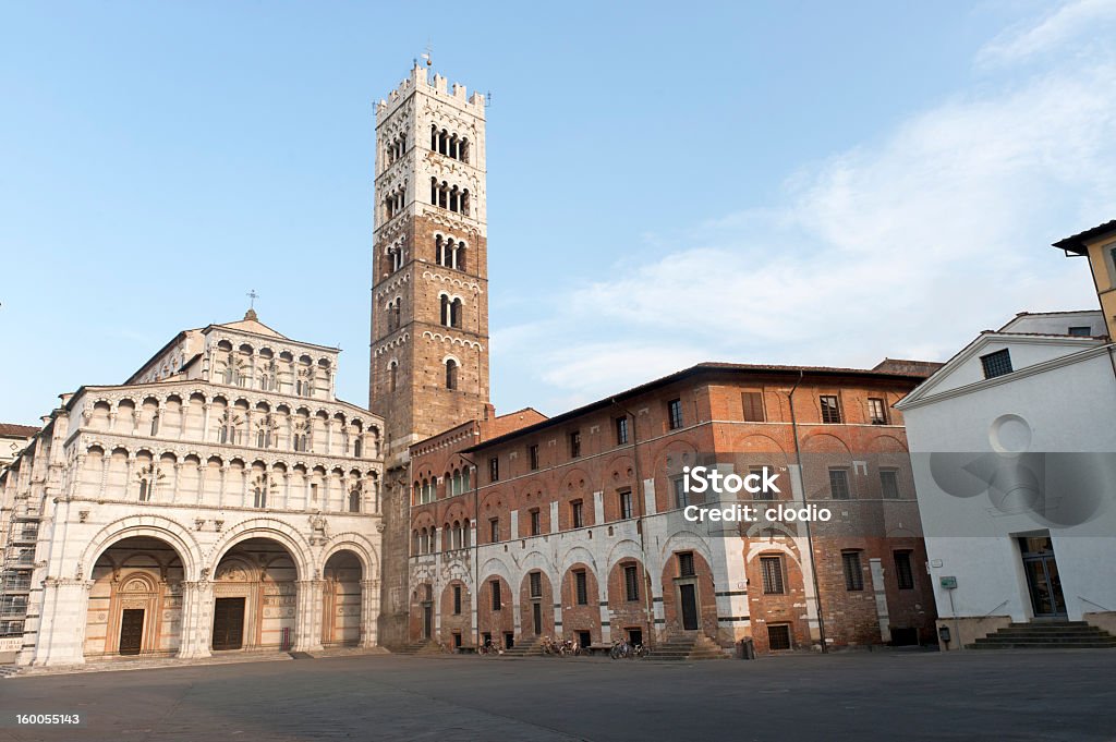 Cathedral of Lucca (Tuscany) The cathedral of Lucca (Tuscany, Italy) at evening Ancient Stock Photo