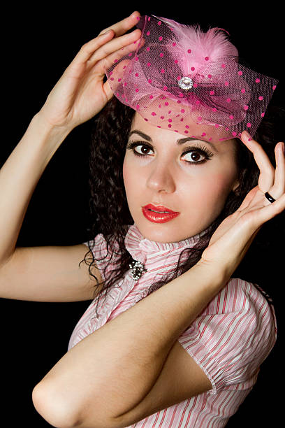 istock Young woman in retro style 160055334