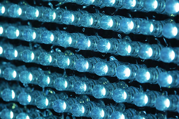 istock Rows of lamps, attachments to camera, constant light for video 160055375