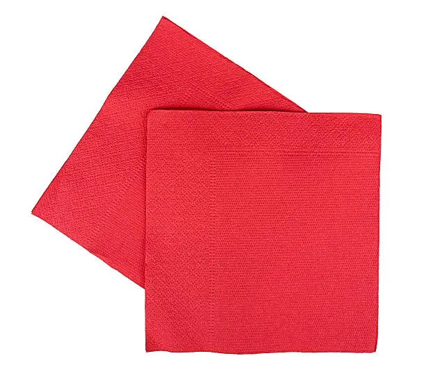 Standard folded napkins, with textured effect.