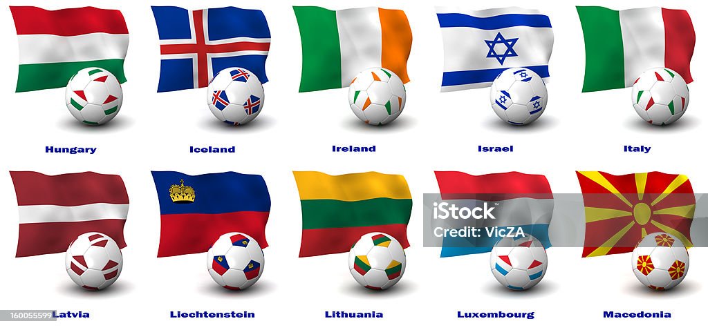 Europäische Fußball Nations - Lizenzfrei Fußball Stock-Foto