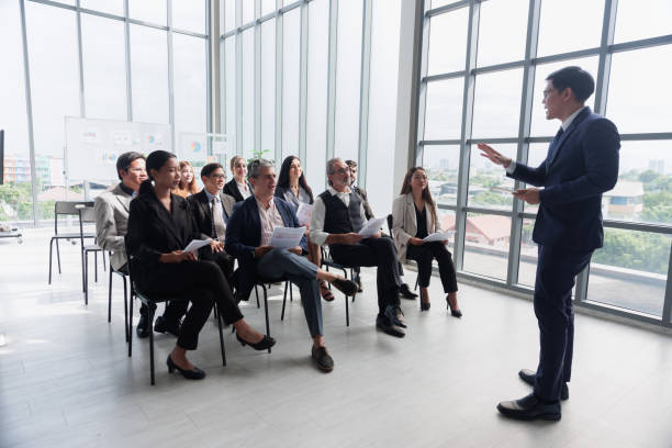 istock The businessman giving presentation at office 1600568399