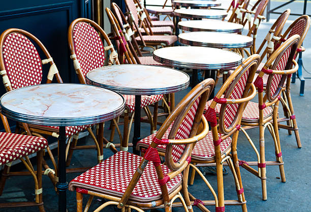 istock Street view of a Cafe terrace 160056883