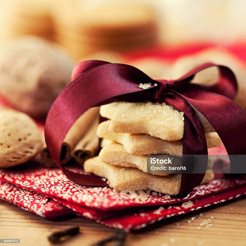 Christmas butter cookies with brown sugar pile of christmas butter cookies with brown sugar Almond Stock Photo