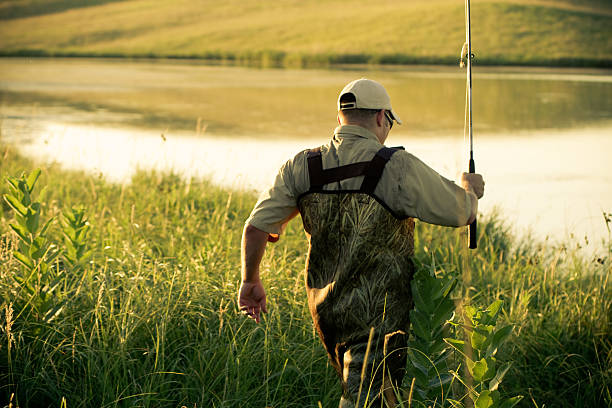 Andando la pesca - foto stock