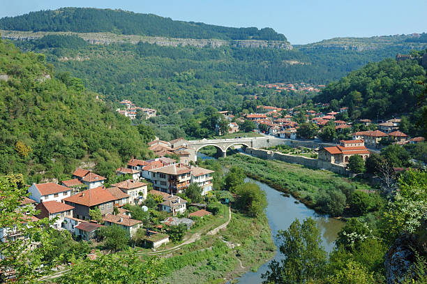 istock Old Veliko Tarnovo panorama from Tsarevets hill ,Bulgaria. 160057521