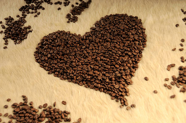 Coffee heart stock photo