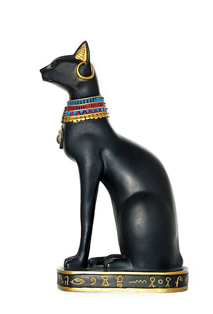 égypte statue de chat - anubis photos et images de collection