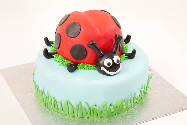 Ladybug Cake stock photo
