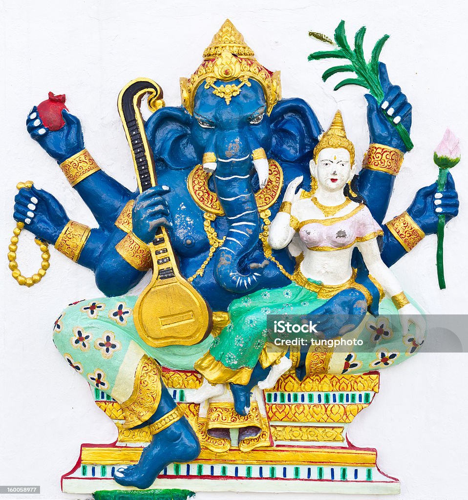 Indiano ou ganesha deus Hindu chamado Uchchishta Ganapati - Foto de stock de Amarelo royalty-free
