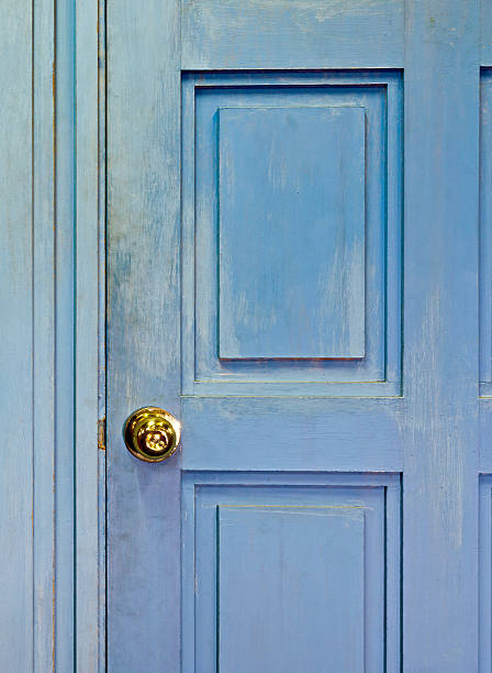 istock Blue vintage door 160058989