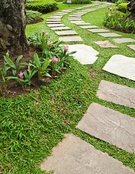 istock stone walkway in the park 160059180