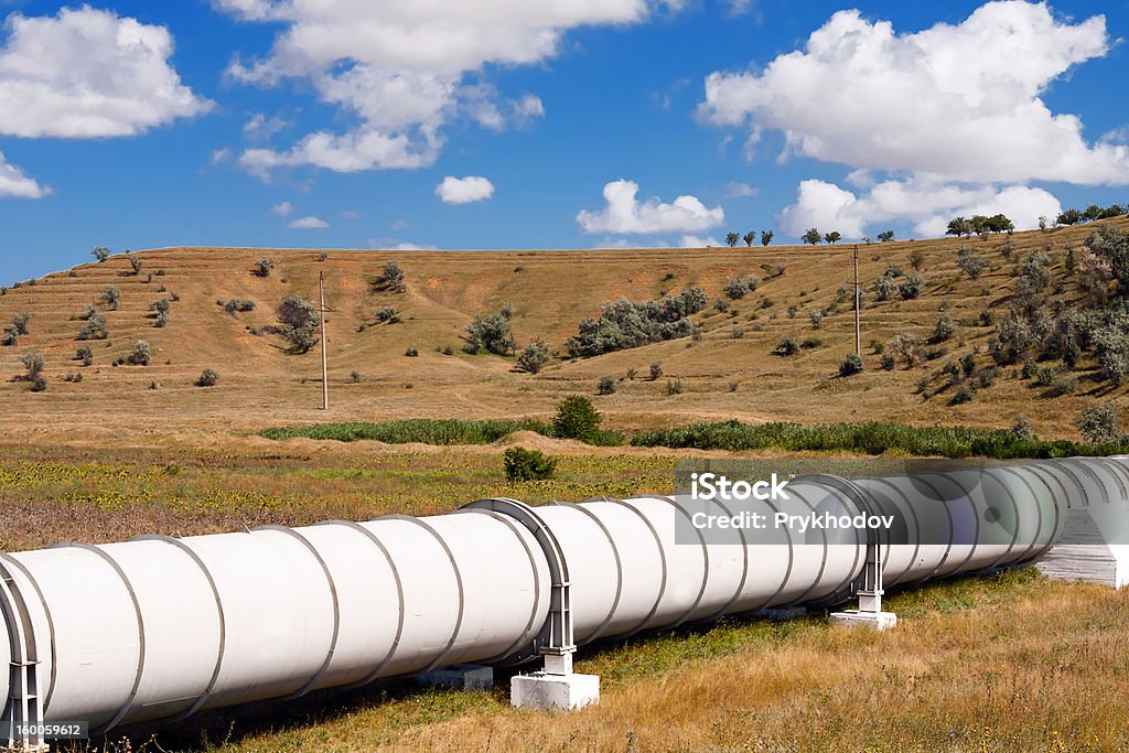 pipe industrielles avec gaz et de pétrole - Photo de Pipeline libre de droits