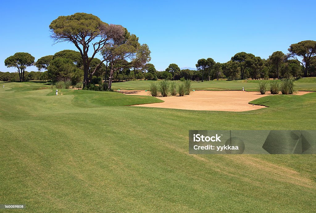 Campo de golfe com obstáculo. - Royalty-free Ajardinado Foto de stock