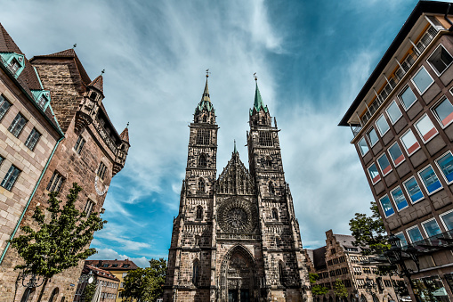 The Height And Might St. Sebaldus Church In Nuremberg, Germany
