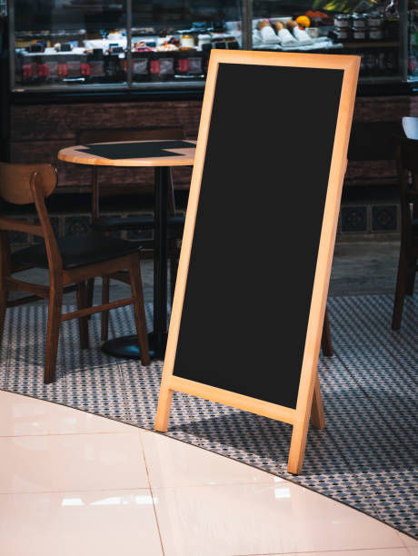 istock Mock up Blank chalkboard Menu Front shop Restaurant cafe 1600610799