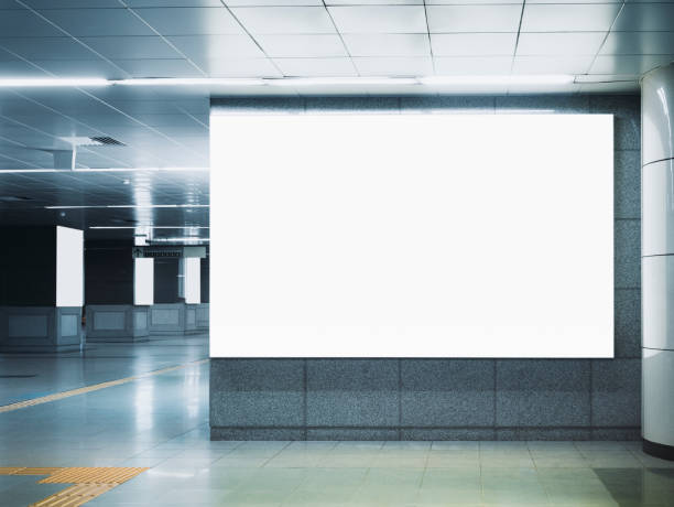 istock Blank white Banner Light box Subway station Media advertisement 1600611529
