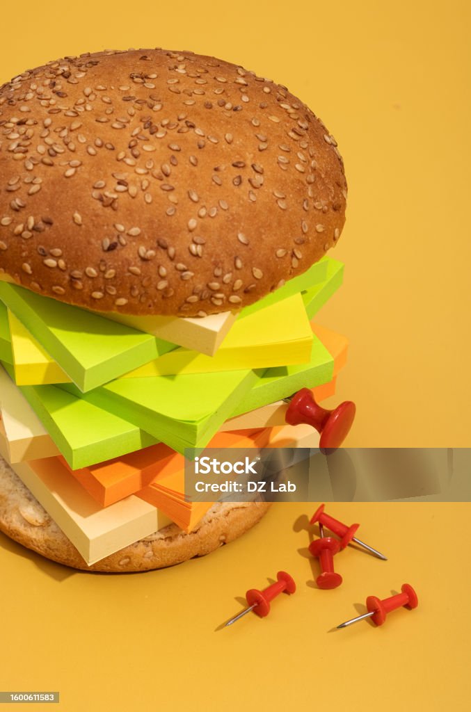 hamburger and fries made from lego bricks on color background, plastic concept photo, junk food hamburger and fries made from lego bricks on color background, plastic concept photo, junk food. High quality photo Barbecue - Meal Stock Photo