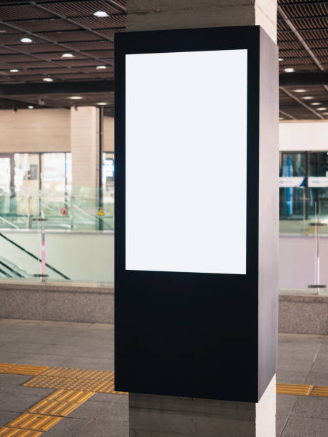 istock Mock up digital screen Media Advertisement Signboard indoor Public building 1600611605