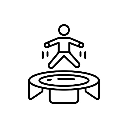 Trampoline icon in vector. Logotype