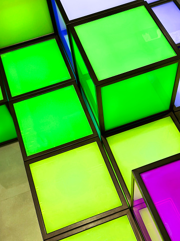 Colorful cubes background