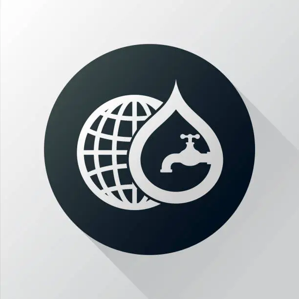 Vector illustration of save water save earth