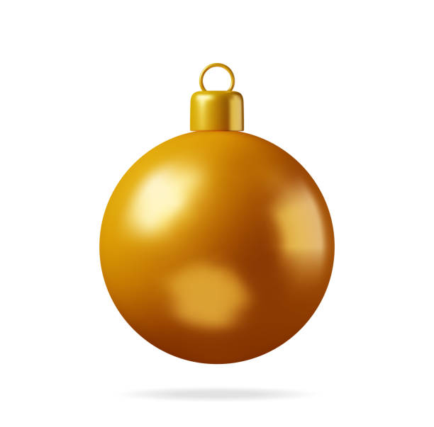 istock 3D Gold Christmas Ball with Golden Clamp 1600719518