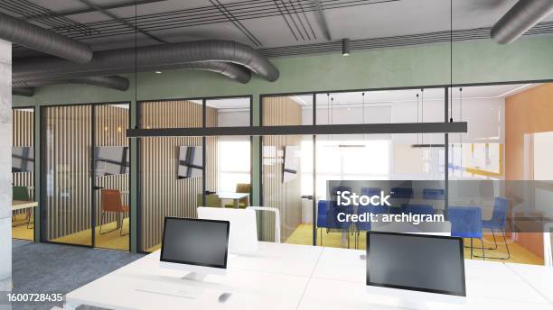 Office Visualization Render Interior Design Computer Generated Image Of Office Architectural ...