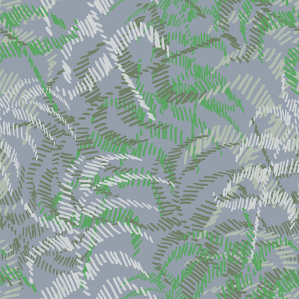 ilustrações de stock, clip art, desenhos animados e ícones de jungle foliage abstract pattern. - tree decoration flower carpet