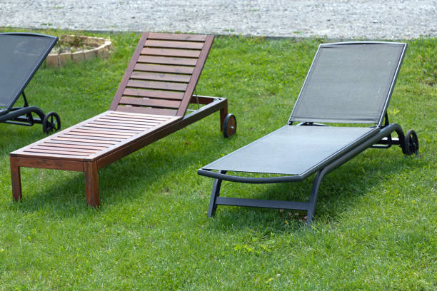 istock Sunbed Loungers at Grass 1600763160