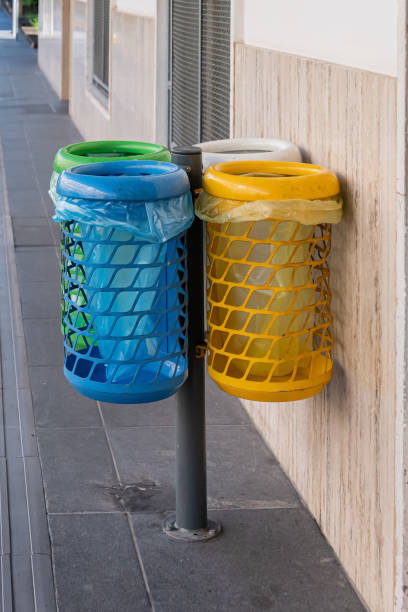 istock Trash cans - sorting trash into four types in cities in Italy 1600798692