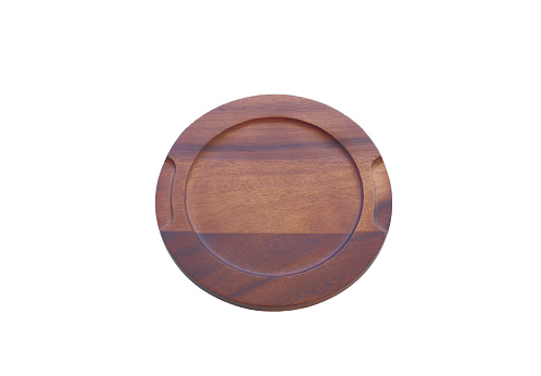 round wooden tray for food