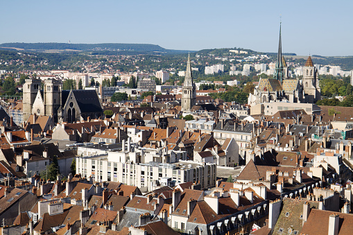 Aerial view of Dijon city in France, Burgundy.