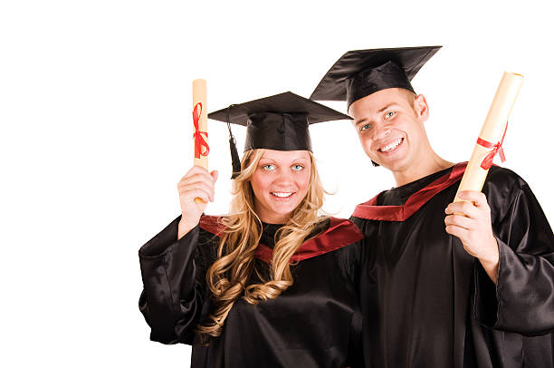 istock Group of happy students 160084378