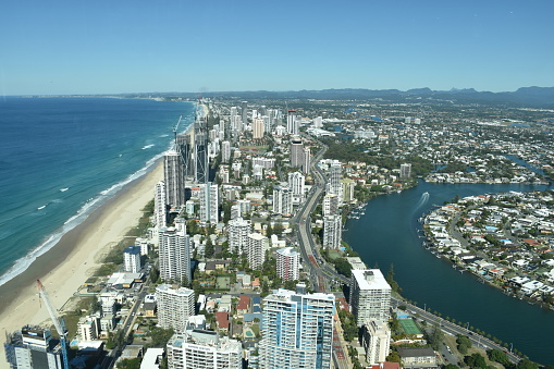 Skyline and Skyscrapers of Gold Coast in Australia