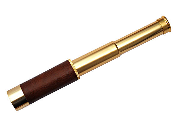 istock Brass telescope isolated over white 160084506