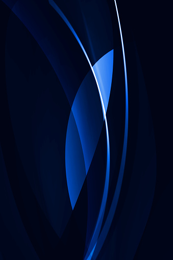 Dark blue background vertical shapes with glowing light, wallpaper. Abstract smartphone screen backdrop design