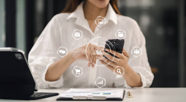 istock Digital marketing technology concept, Businessmen use tablet and smartphone connection technology and digital marketing. 1600848057