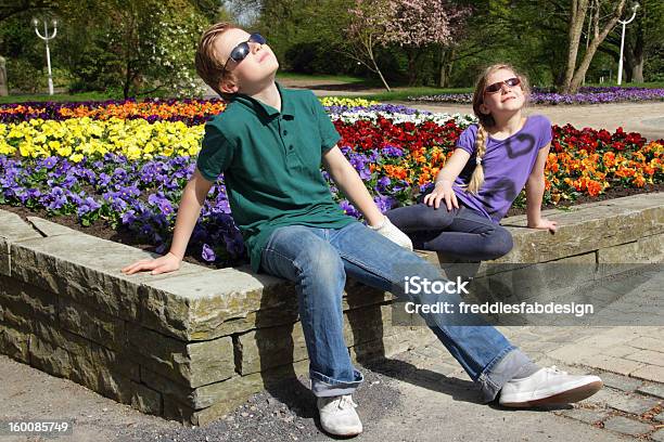 Kids Enjoying The Sun Stock Photo - Download Image Now - Blossom, Boys, Child