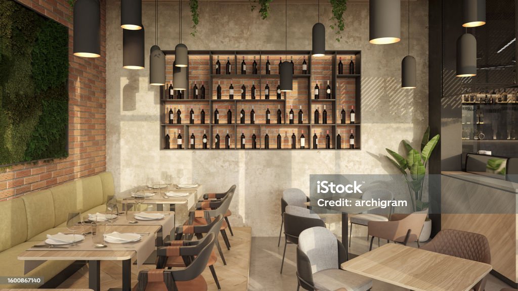 Cafe Restaurant Interior Design Computer Generated Image Architectural ...