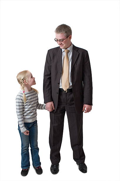 istock businessman with daughter look on each other 160086976