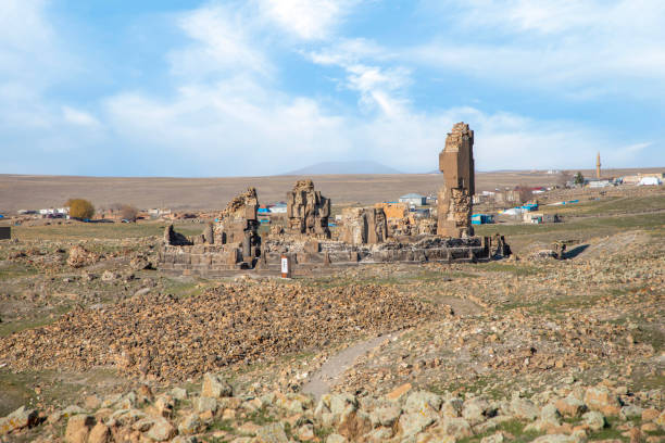 Ani Ruins in Kars are on the UNESCO World Heritage list. Ani Ruins in Kars are on the UNESCO World Heritage list. It was home to the Seljuks. It contains churches, mosques and houses. It is open to visitors as a museum. ani harabeleri stock pictures, royalty-free photos & images