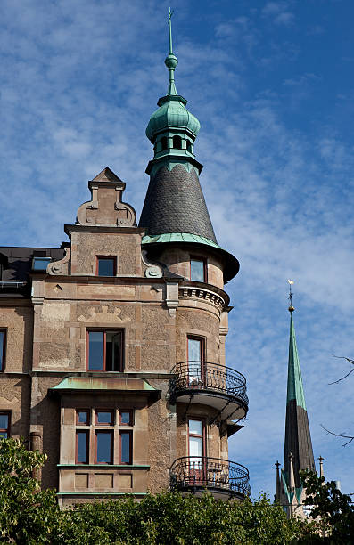 istock Beautiful architecture with turrets and towers  in 160087379