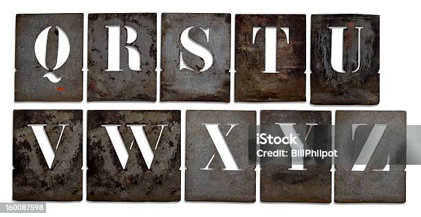 Antique Metal Stencils Stock Photo - Download Image Now - Letter S, Metal, Alphabet